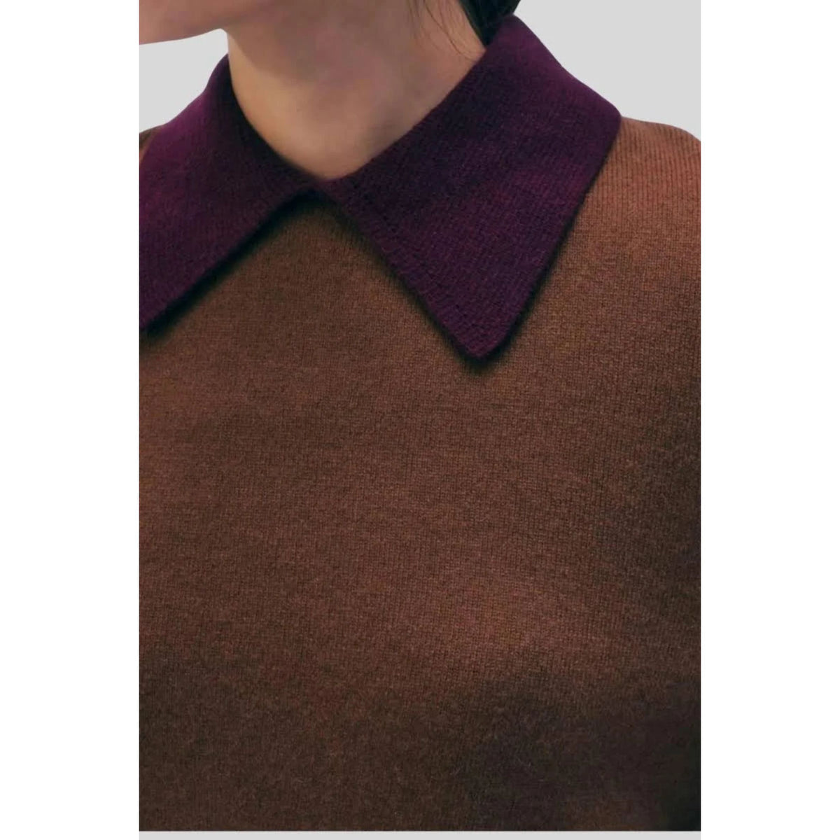 Cashmere Contrast Collar