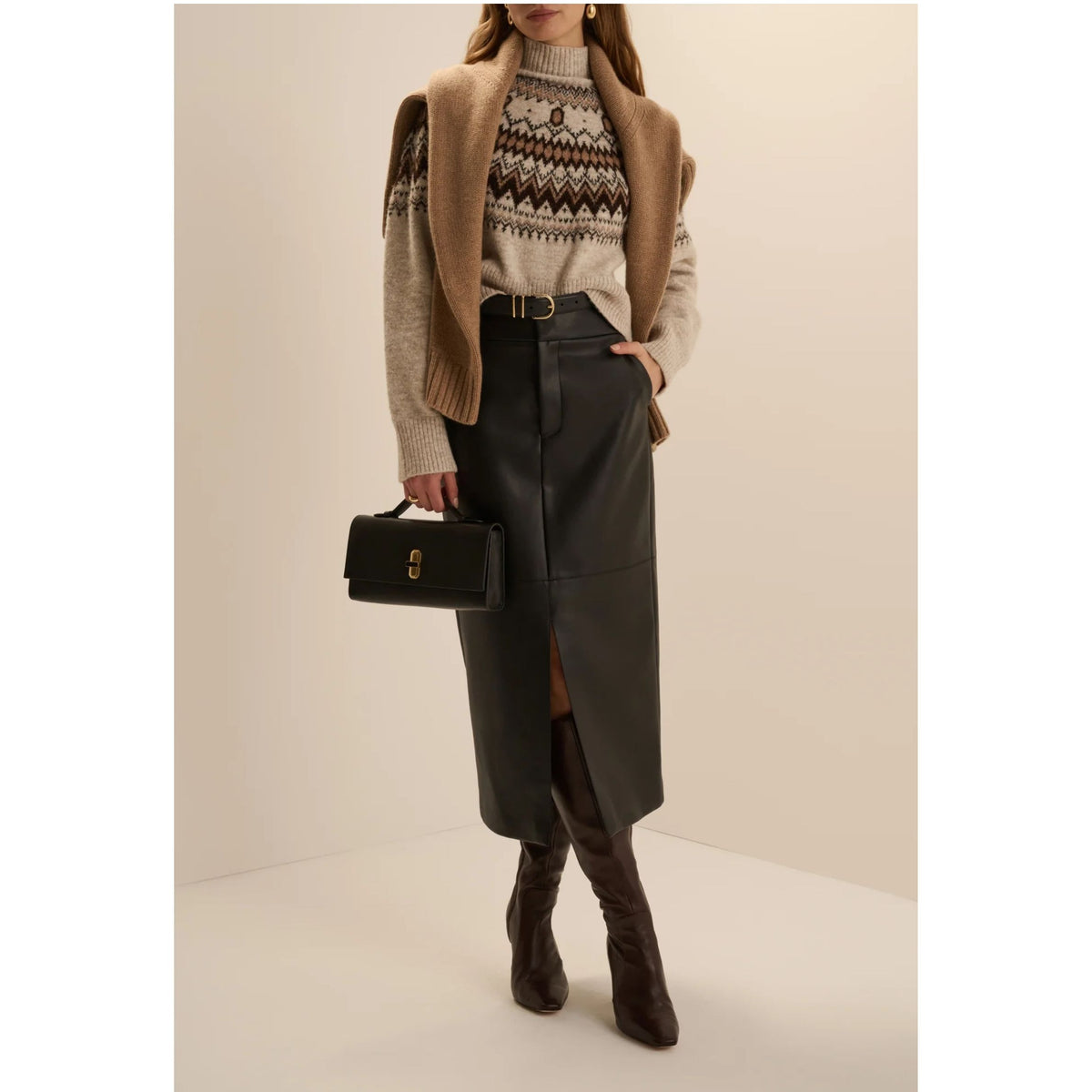 Chalet Sweater - Cream Espresso Multi
