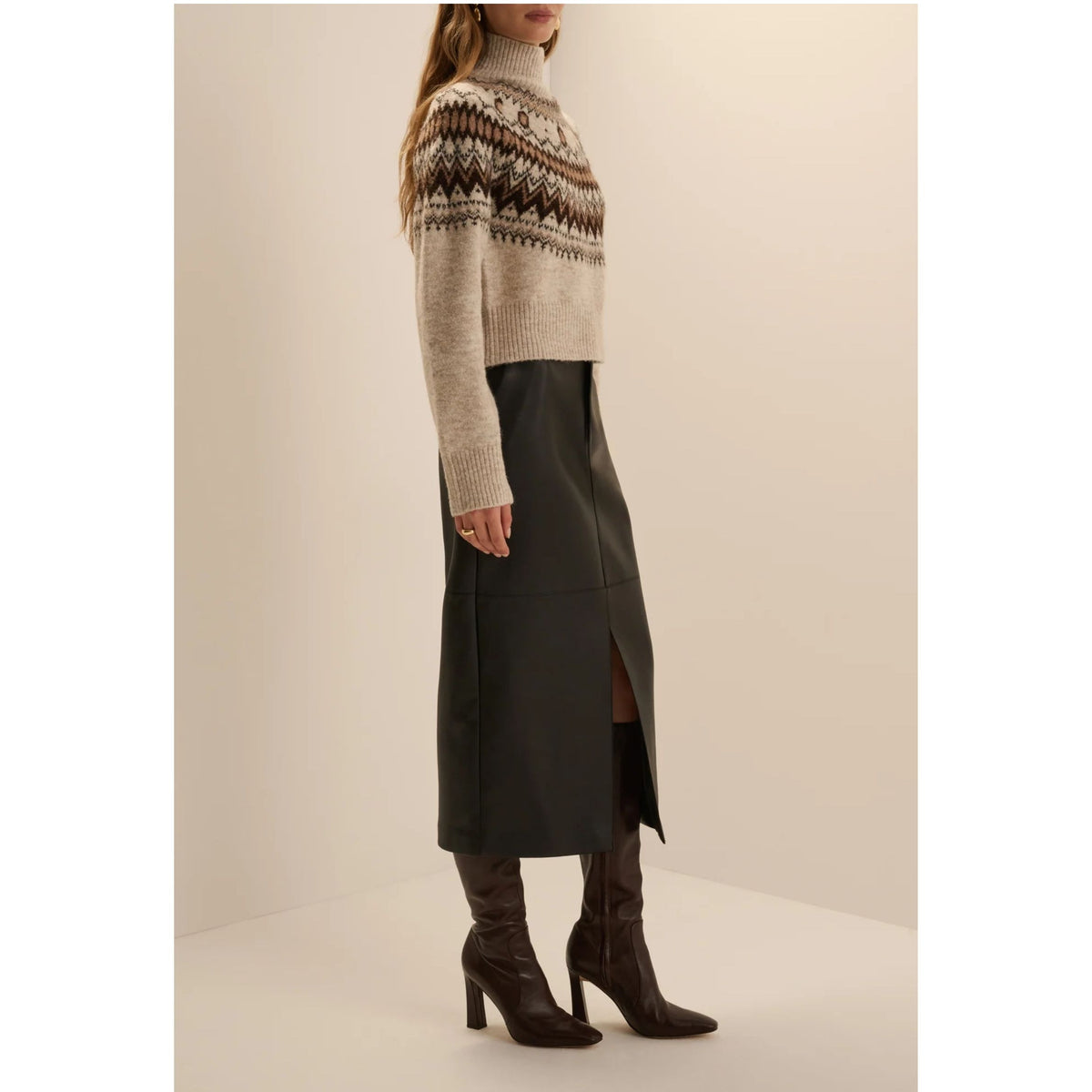 Chalet Sweater - Cream Espresso Multi