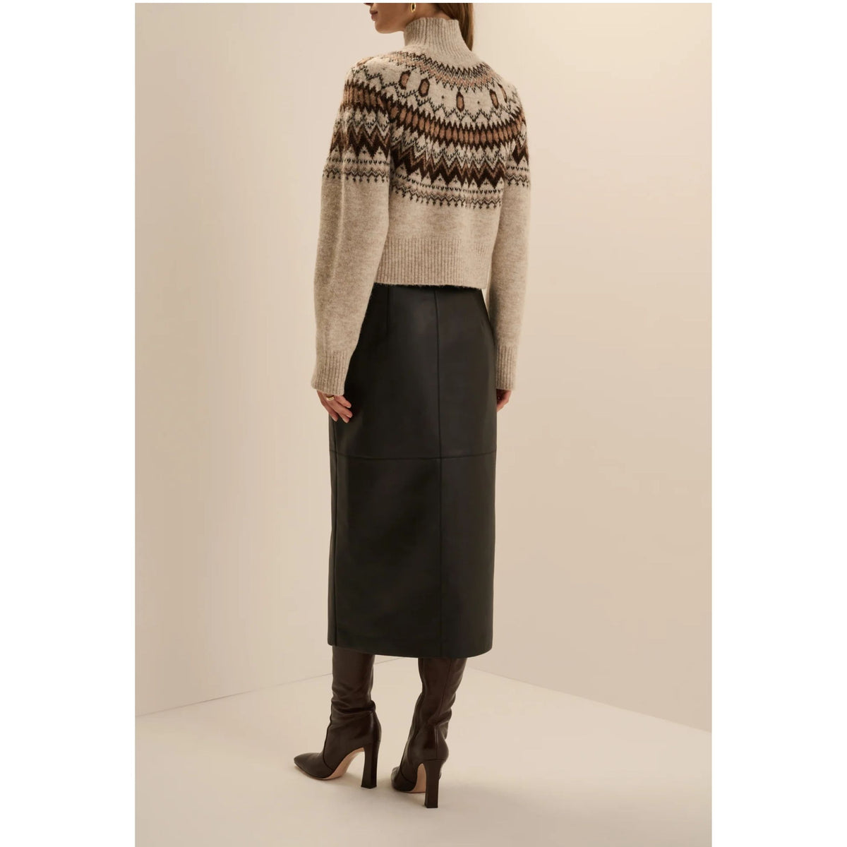 Chalet Sweater - Cream Espresso Multi