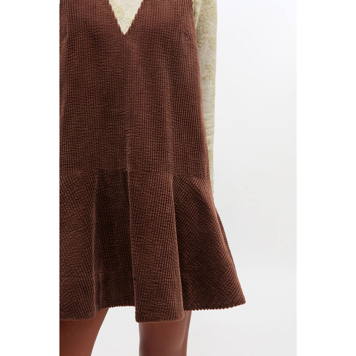 Brown Corduroy Mini Dress