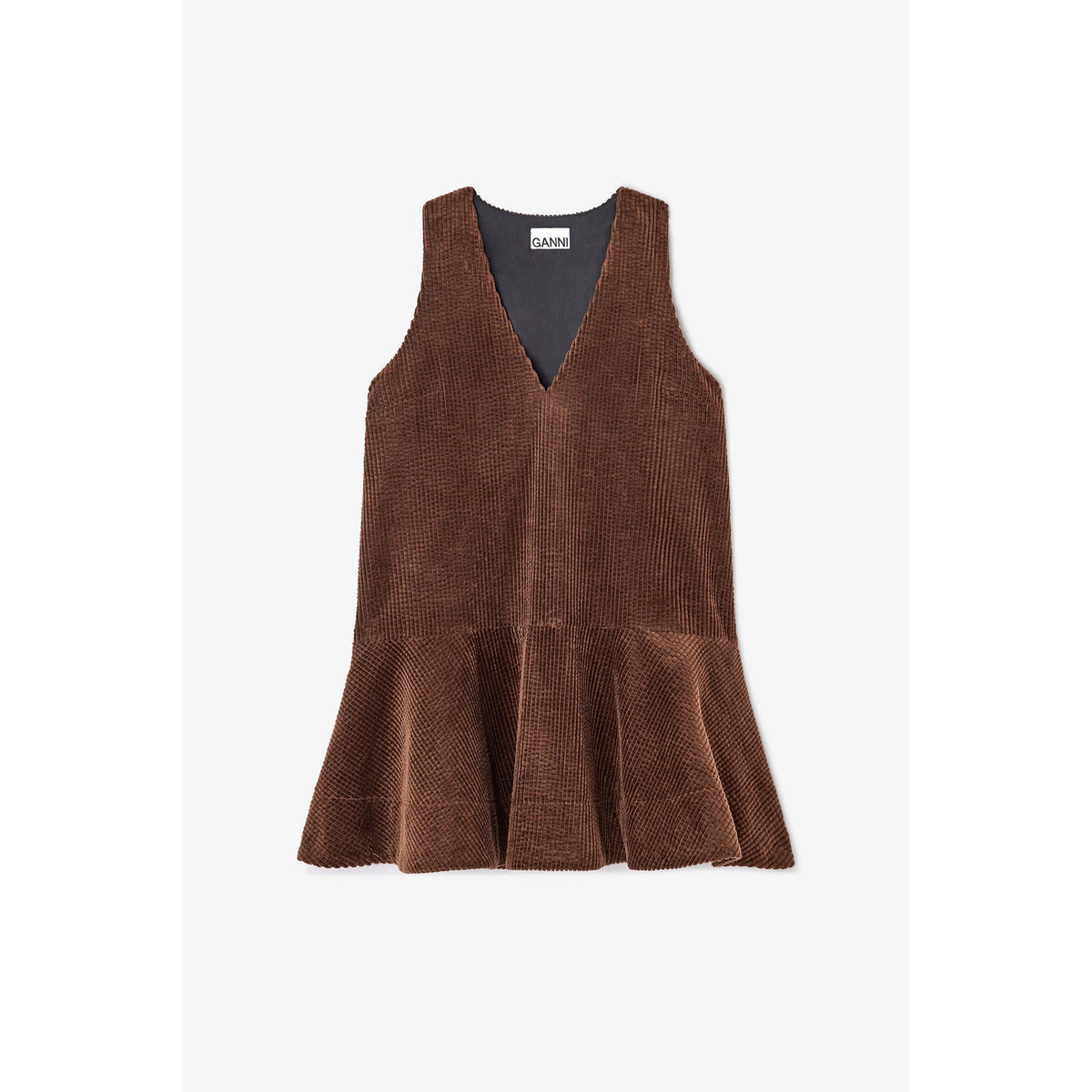 Brown Corduroy Mini Dress