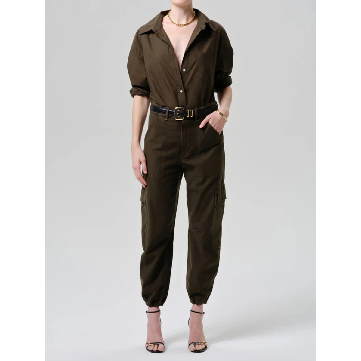 Ciela Bubble Hem Utility - Moss