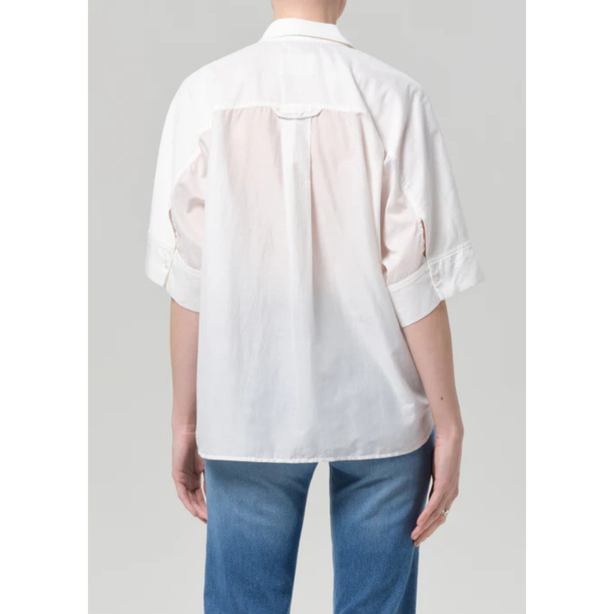 Claire Shirt With Lace - White