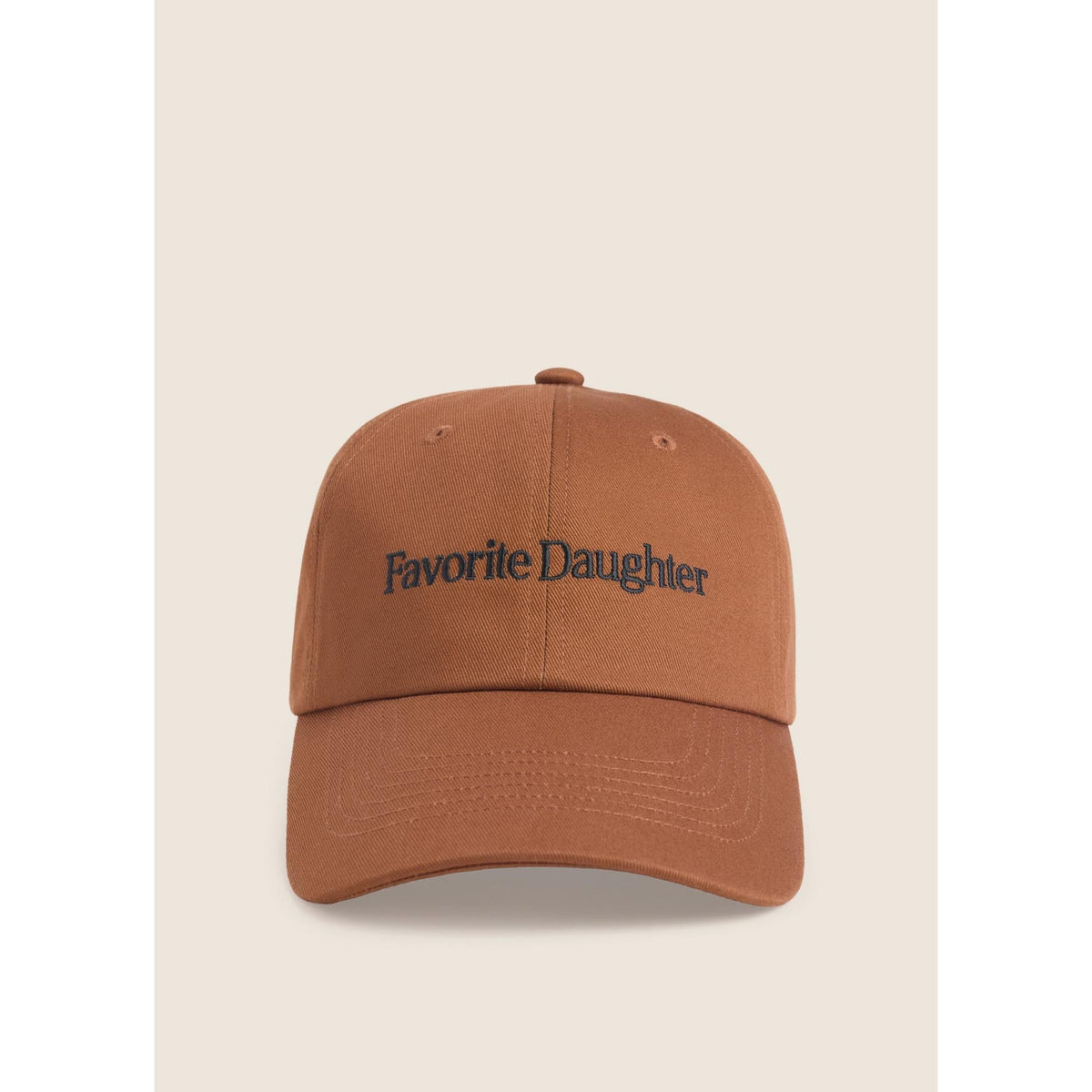 Baseball cap with the words "favorite daughter" written along the top.