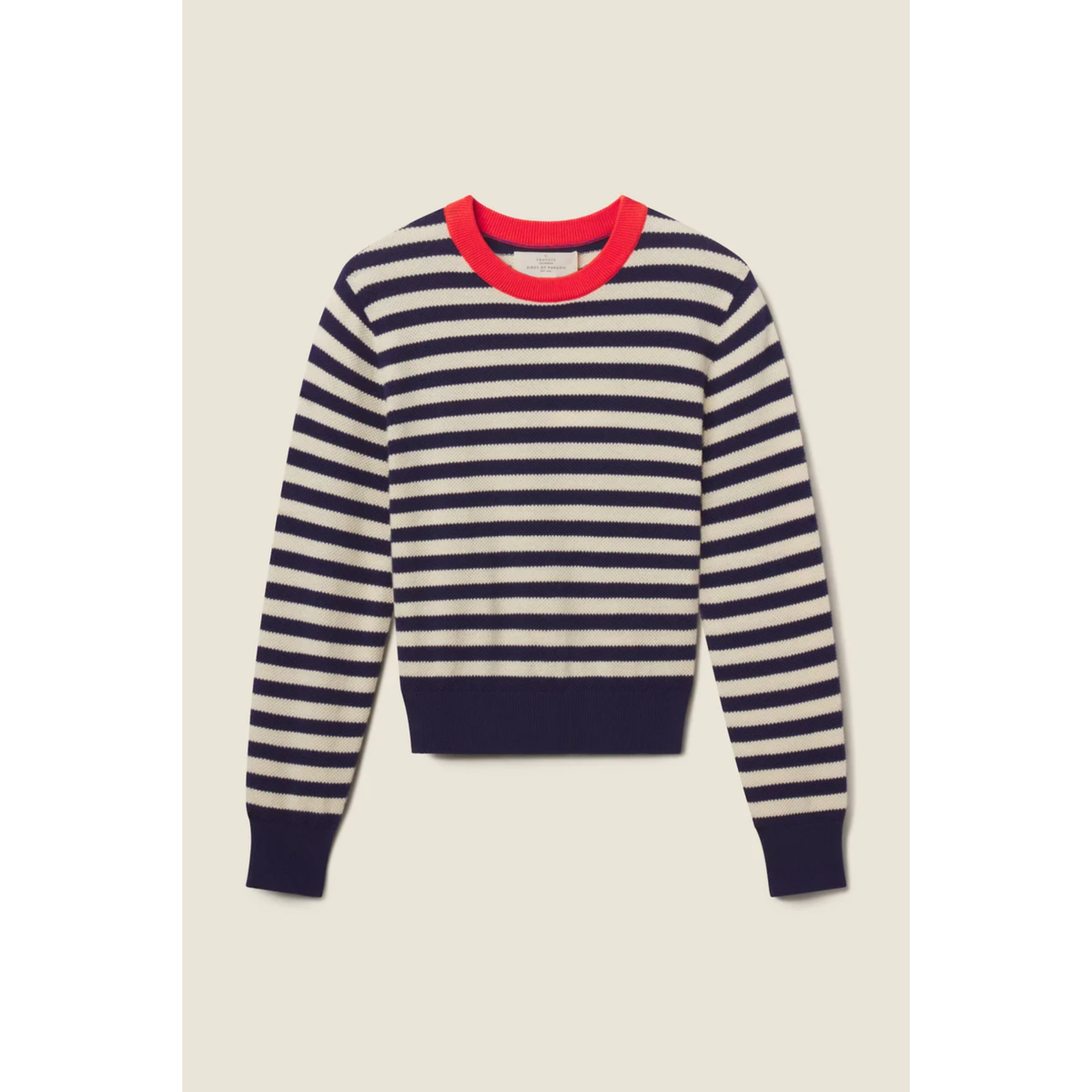 Cleo Sweater - Antique White/Navy Stripe