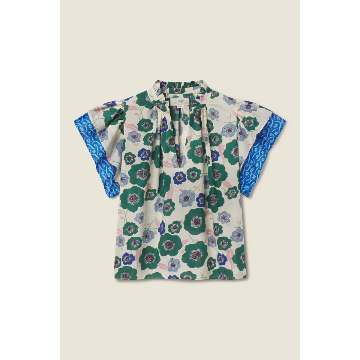 Clover Blouse - Green House Bloom Border