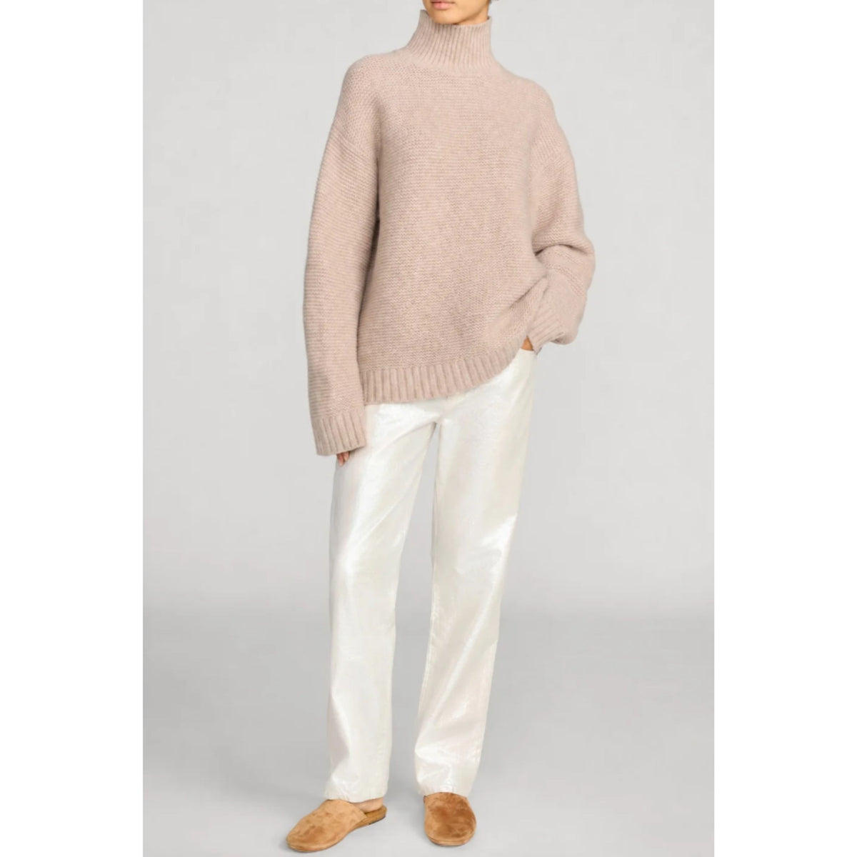 Coated Hang Jean - Pearl