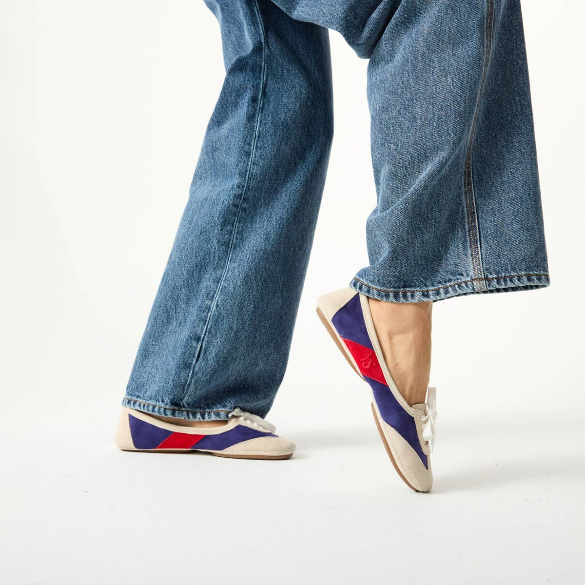 Commuter Sneaker - Bone/Eggplant/Red Suede/Nappa