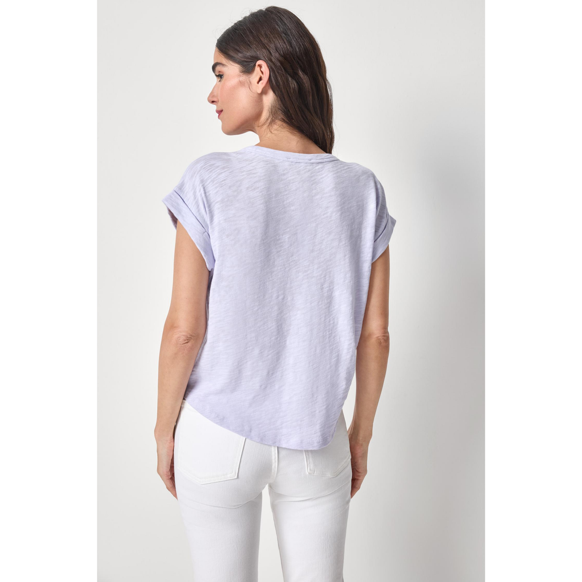 Cuff Sleeve Boxy Top