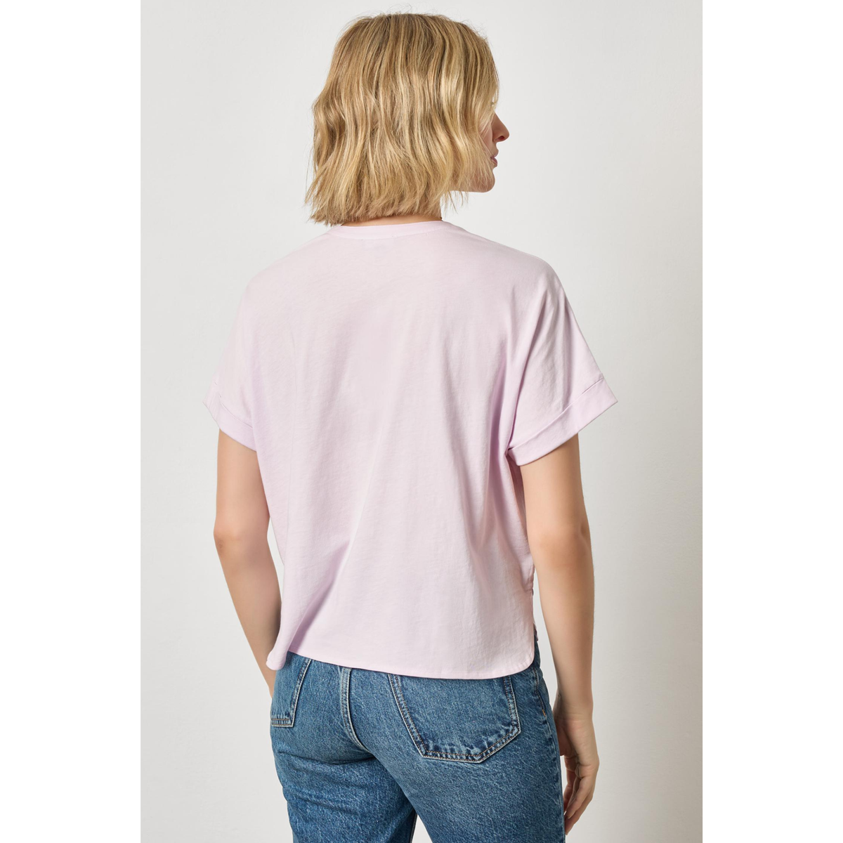 Cuffed Sleeve Dolman Button Down - Lavender