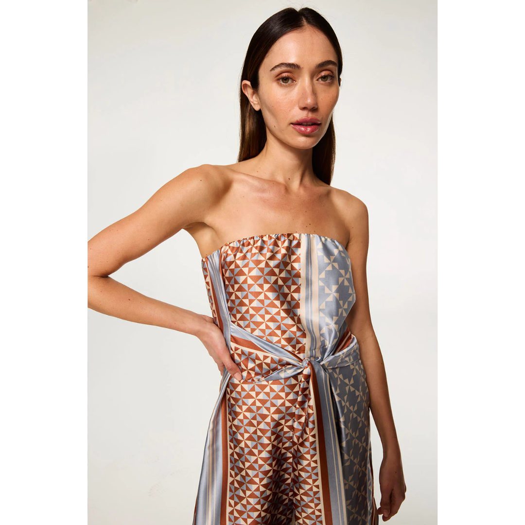 Damalis Dress - Checkered Tile