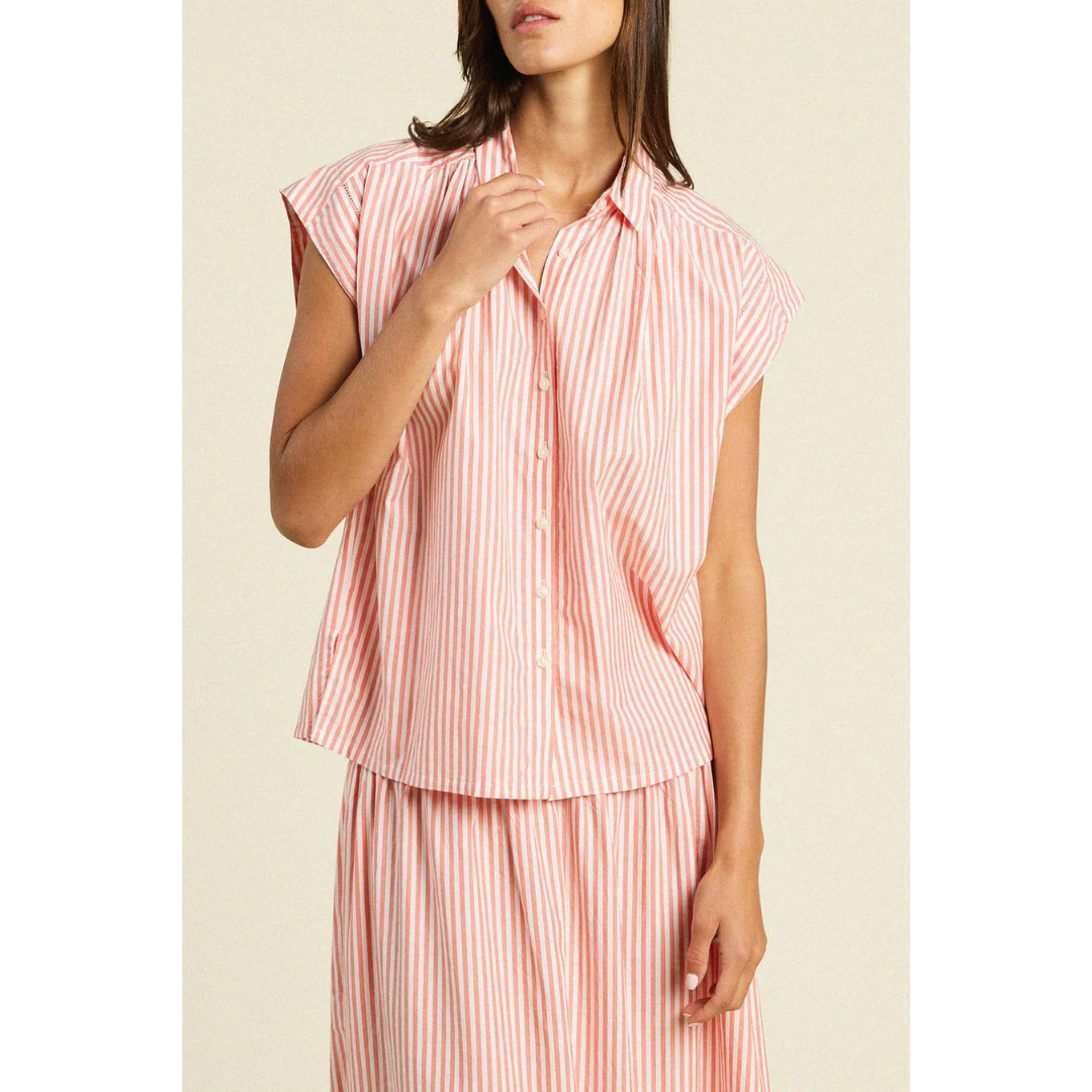Della Shirt - Red Coastal Stripe