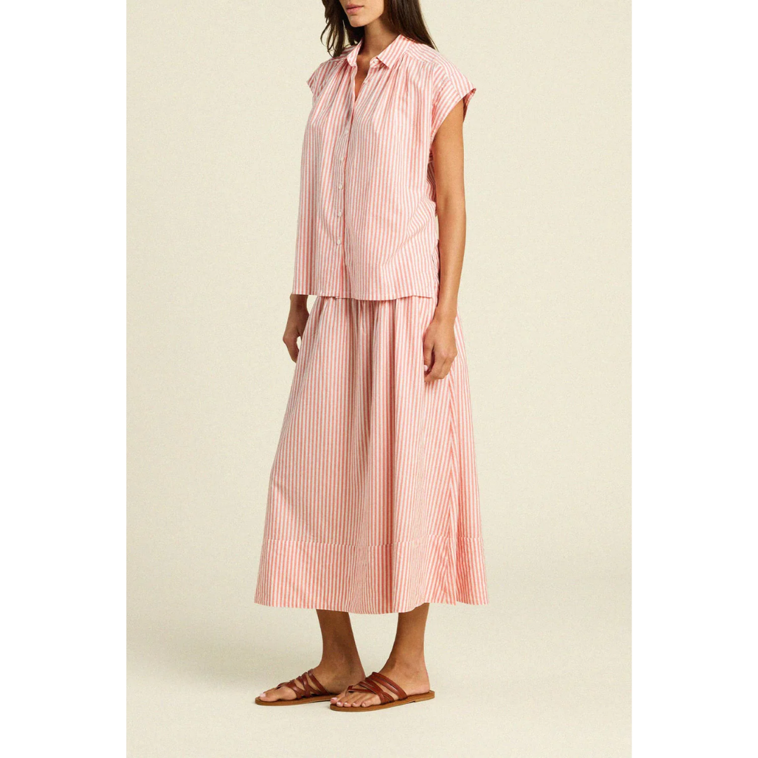 Della Shirt - Red Coastal Stripe