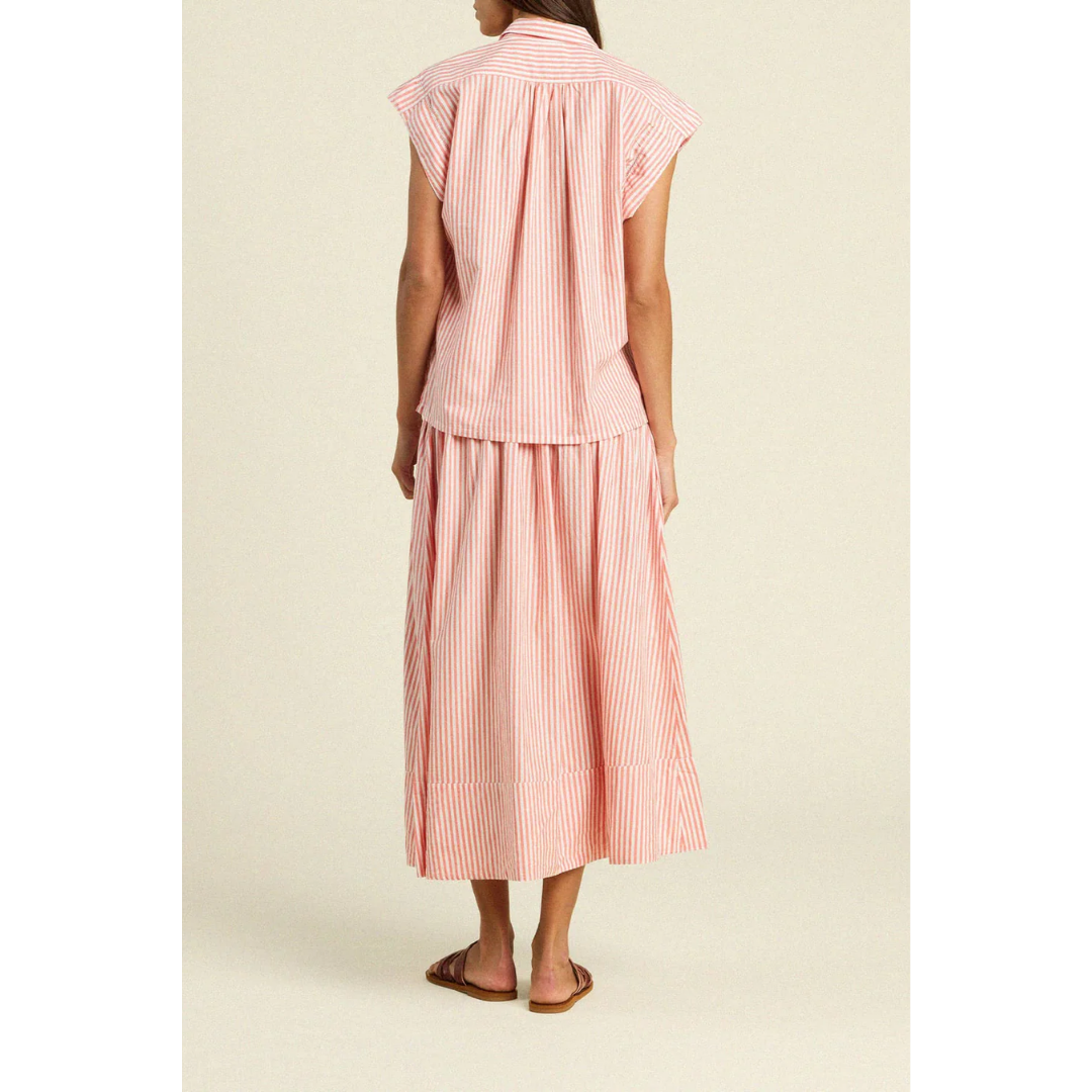 Della Shirt - Red Coastal Stripe