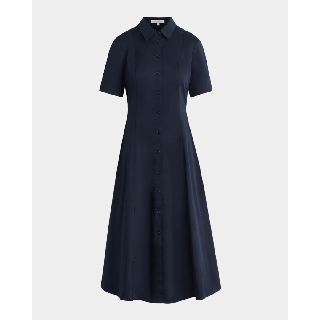 Demure Dress - Navy