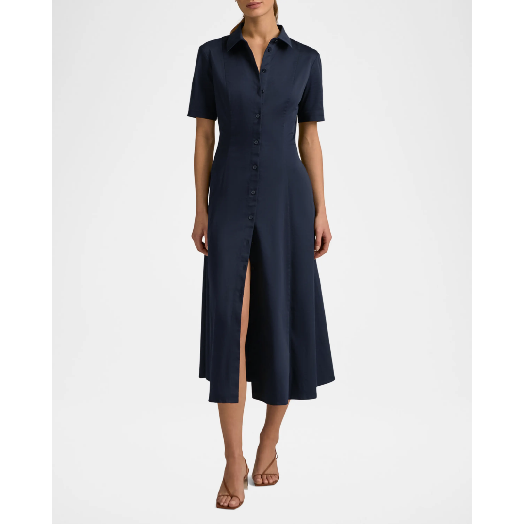 Demure Dress - Navy