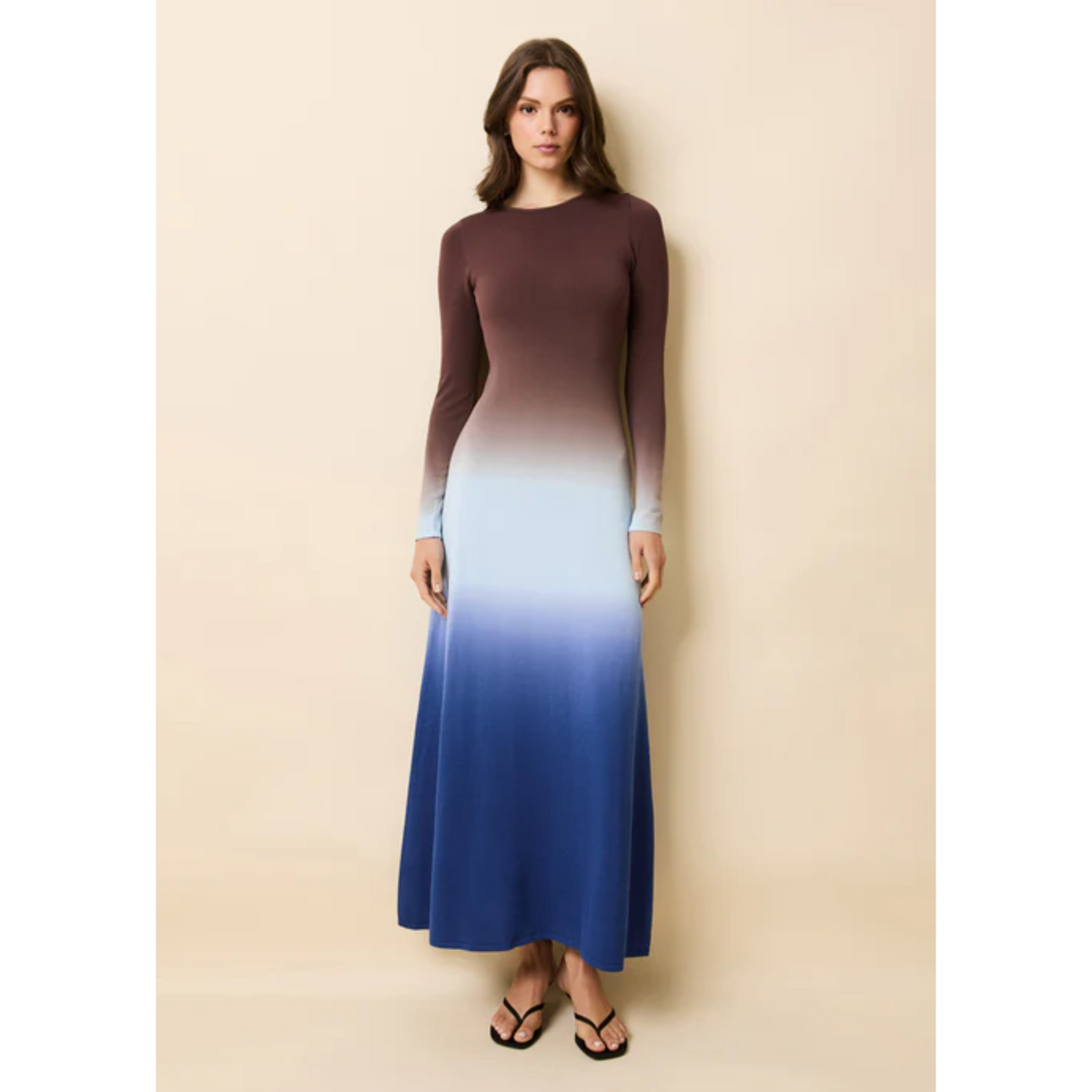 Dora Dress - Ombre Twilight / Raisin Brown