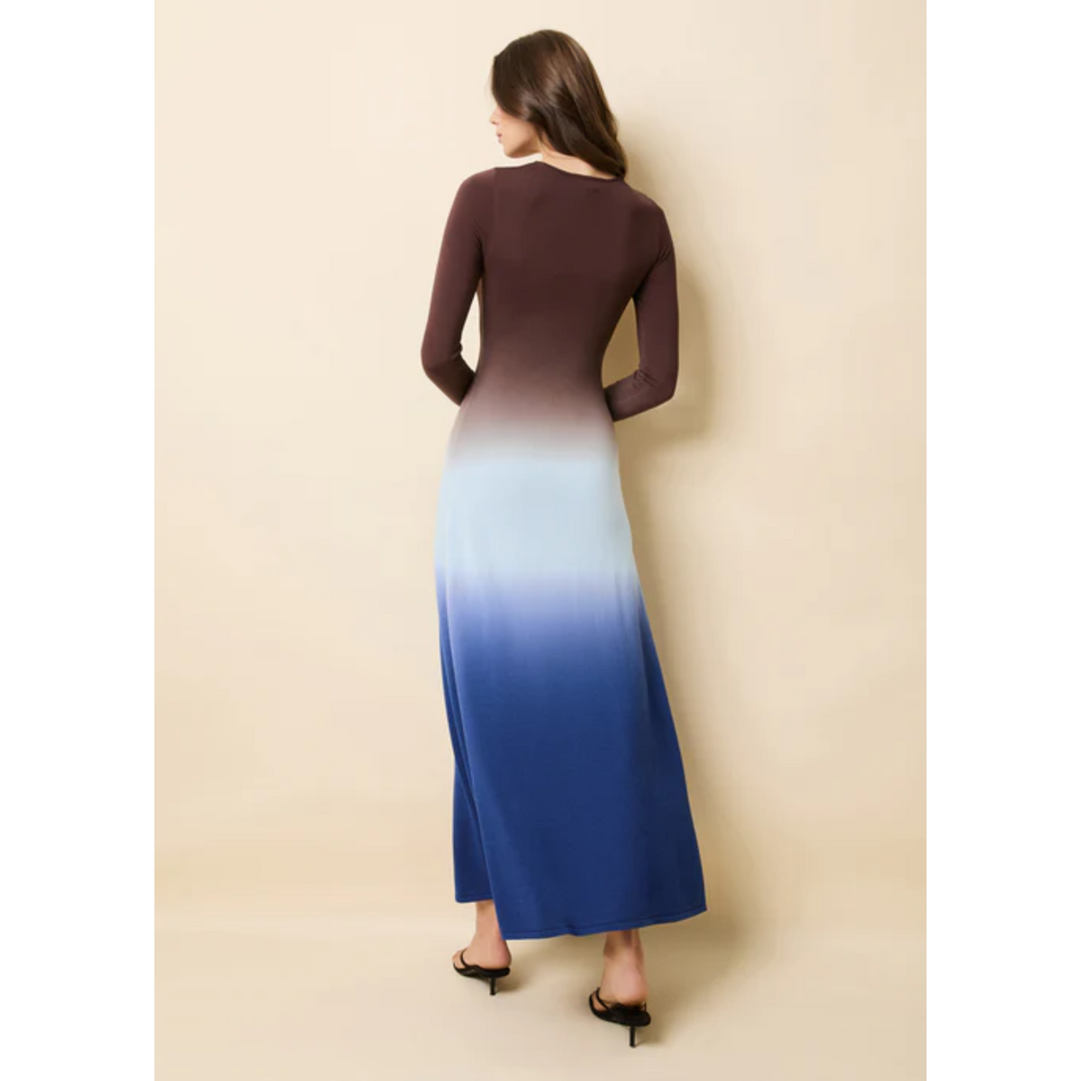 Dora Dress - Ombre Twilight / Raisin Brown