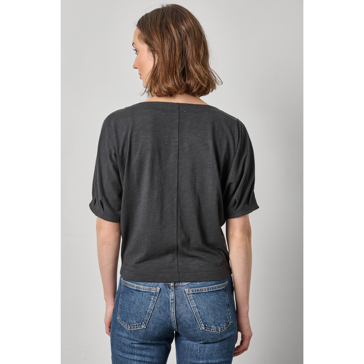 Darted Sleeve Dolman Wedge - Black