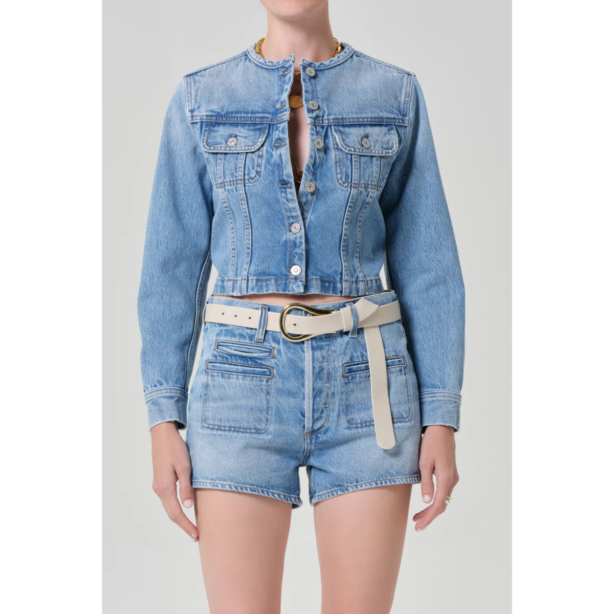 Devin Collarless Jacket - Cecil