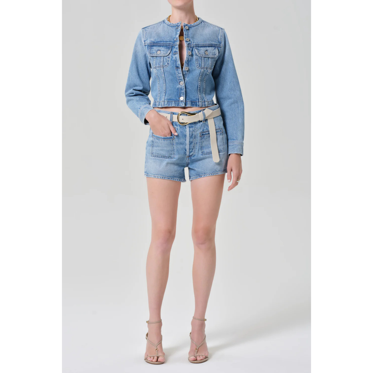 Devin Collarless Jacket - Cecil