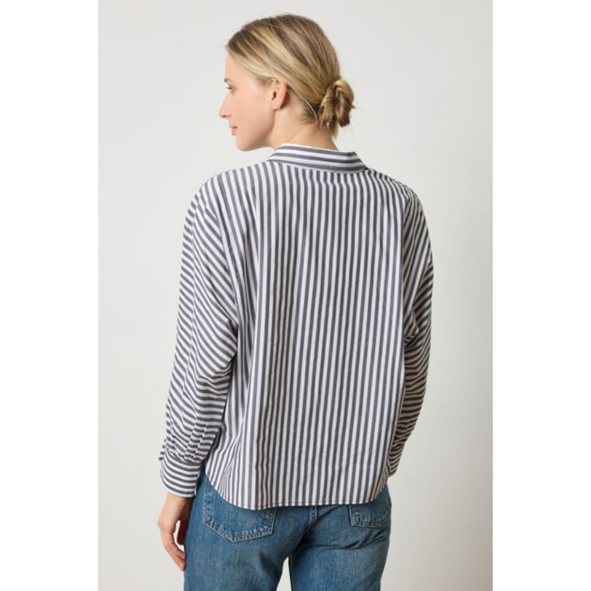 Dolman Sleeve Button Down Shirt