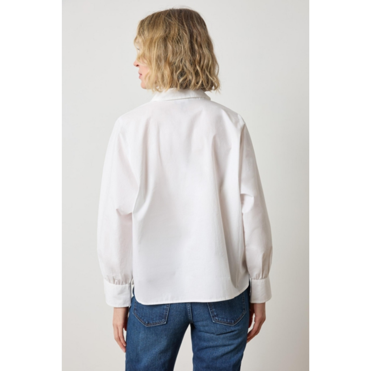 Dolman Sleeve Button Down Shirt