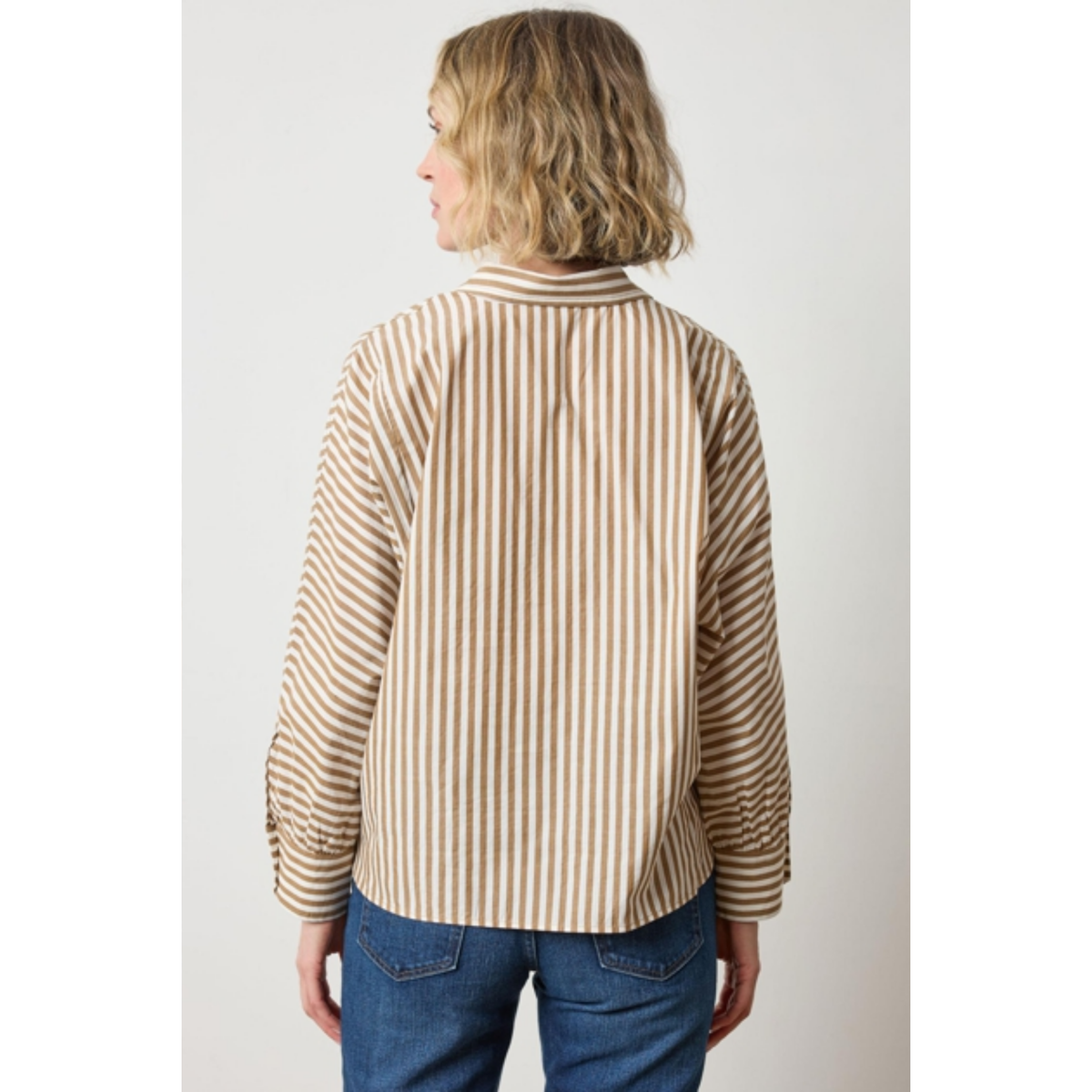 Dolman Sleeve Button Down Shirt