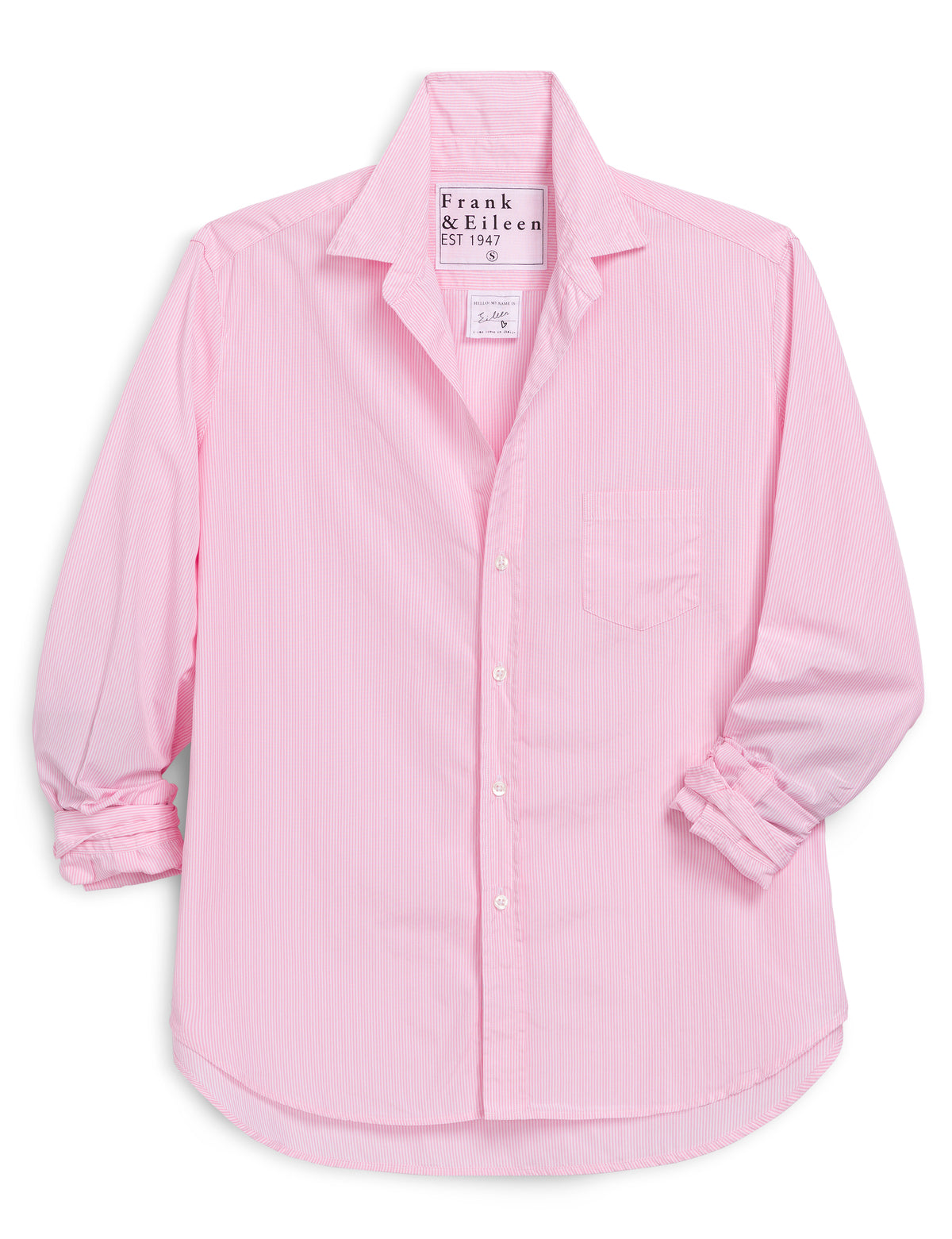 Eileen Relaxed Button-Up - Pink Stripe
