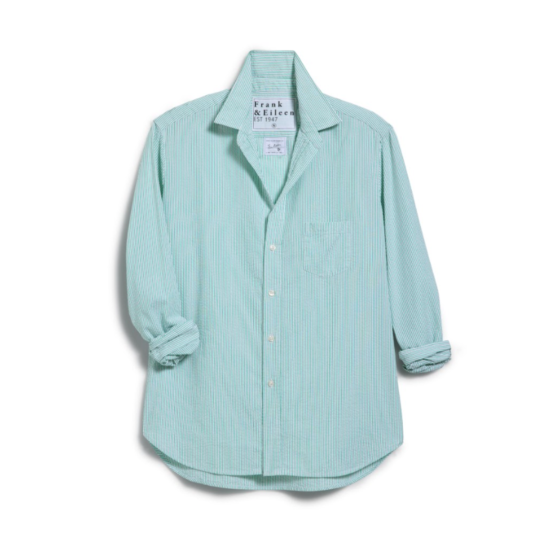 Eileen Button Up - Green Stripe