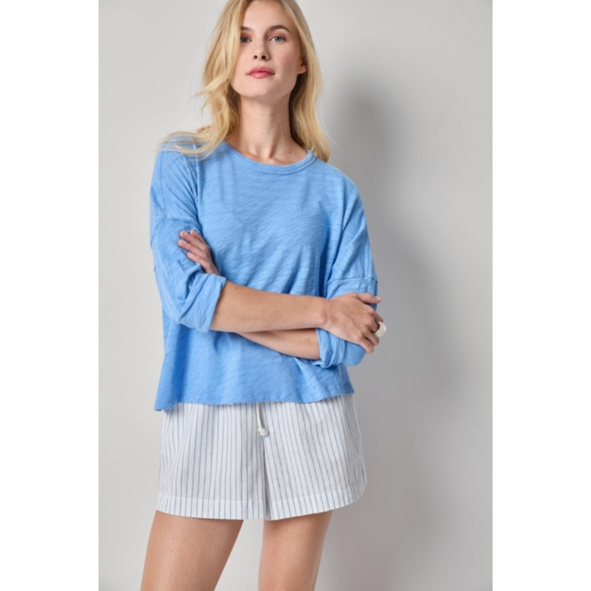 Easy Long Sleeve Beach Tee - Capri