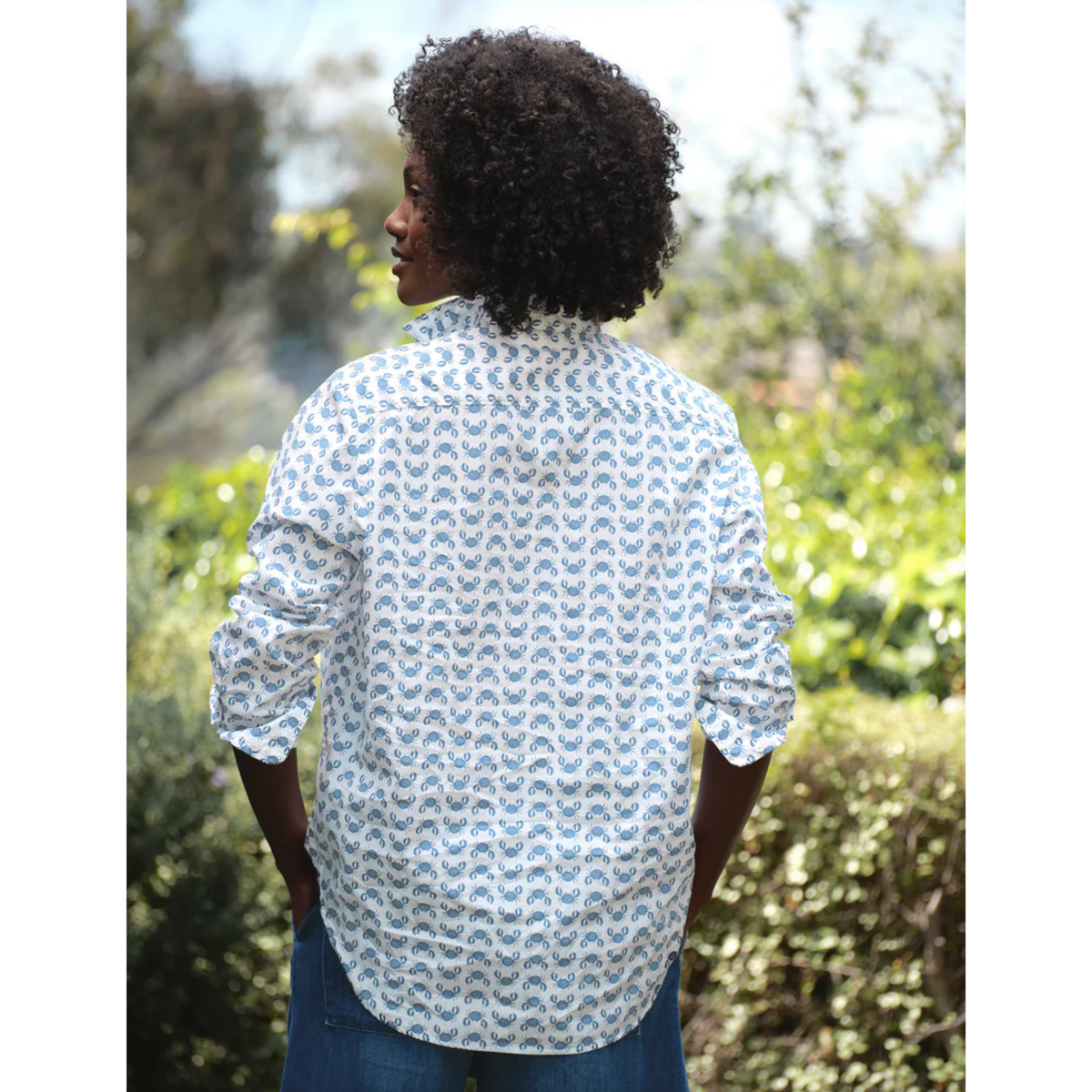 Eileen Relaxed Button-Up - Blue Crab