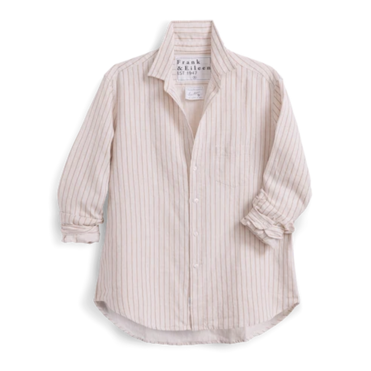 Eileen Relaxed Button-Up - Brown Glitter Stripe