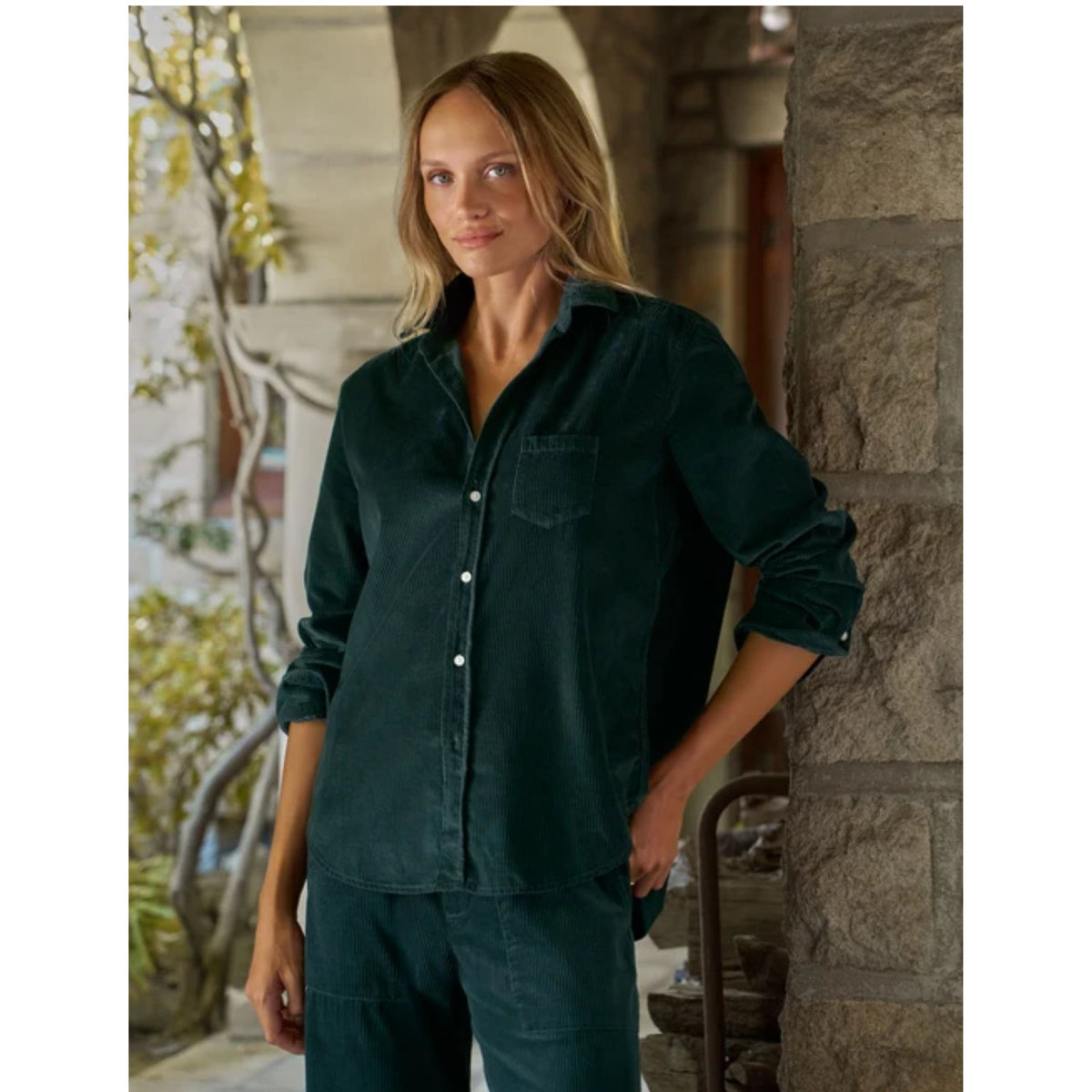 Eileen Relaxed Button-Up - Peacock