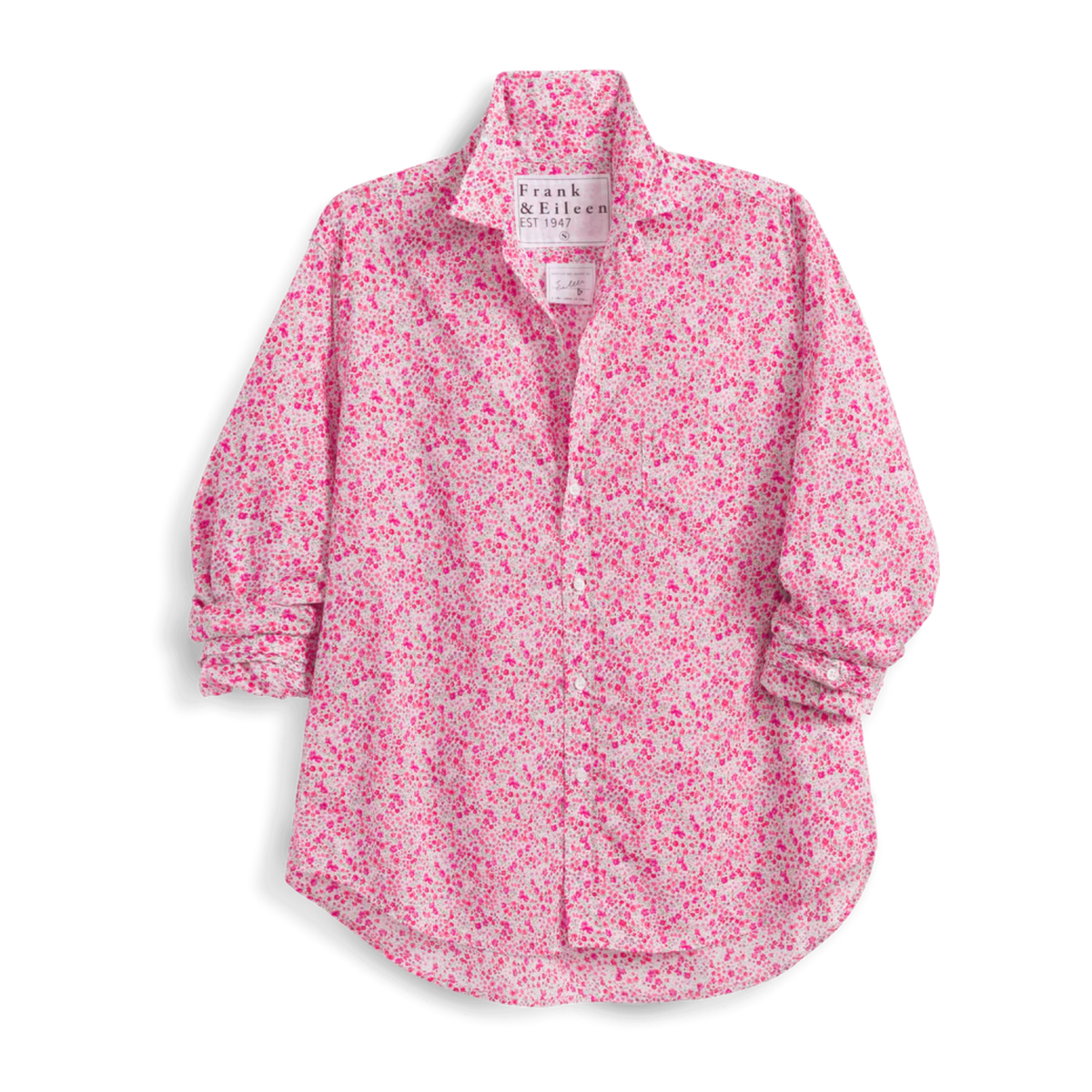Eileen Relaxed Button-Up - Pink Flowers