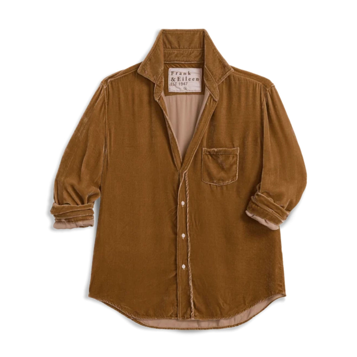Eileen Relaxed Button-Up Shirt - Gold
