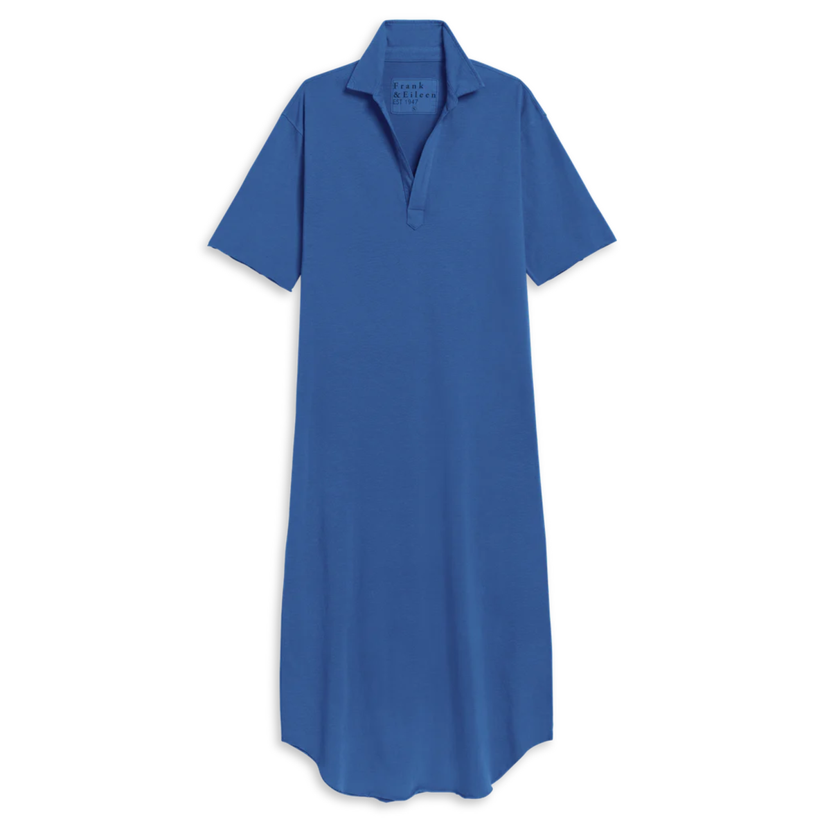Emma Popover Henley Maxi - Lazuli Blue