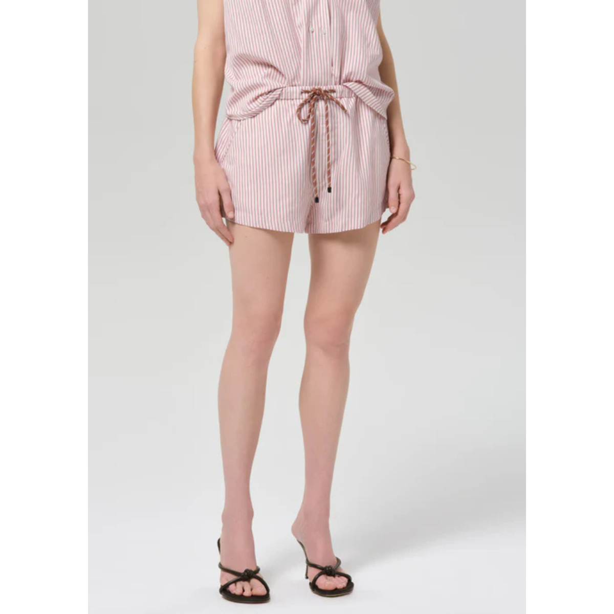 Este Drawstring Short - Raspberry Stripe