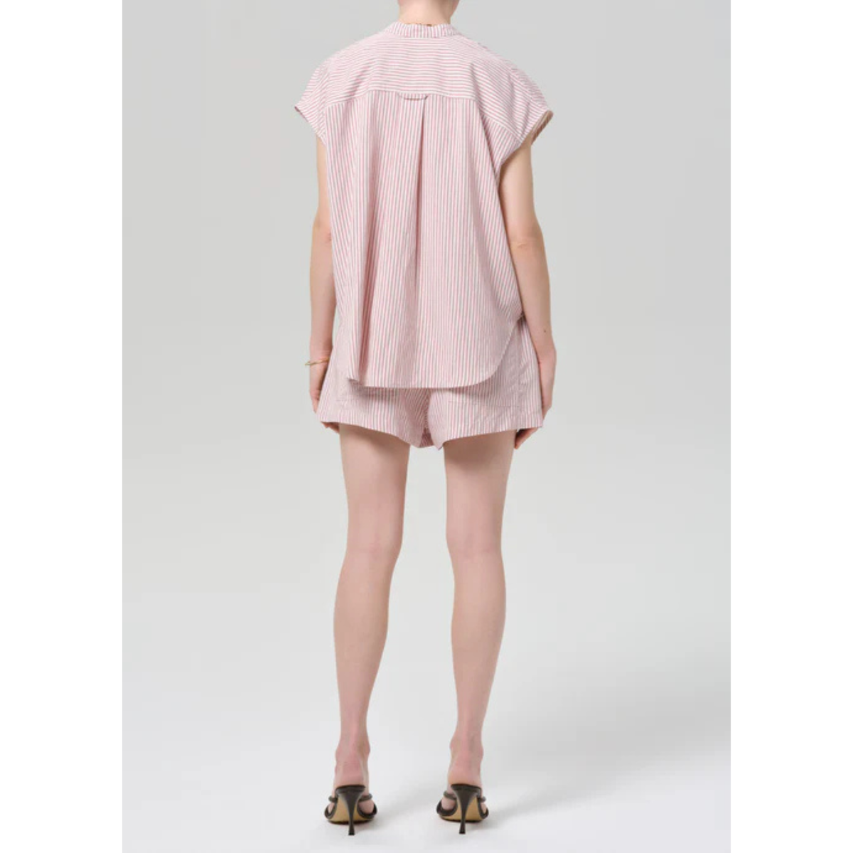 Este Drawstring Short - Raspberry Stripe