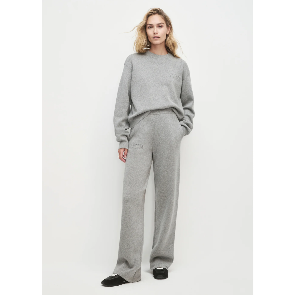 The Fatigue Sisters Wide Leg Pant - Heather Grey
