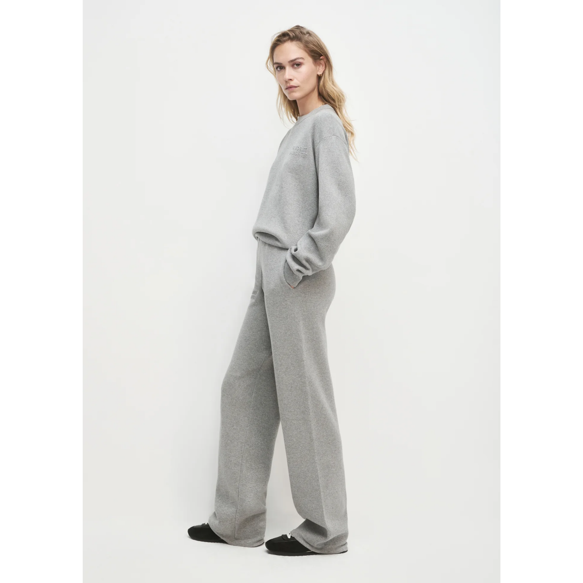 The Fatigue Sisters Wide Leg Pant - Heather Grey