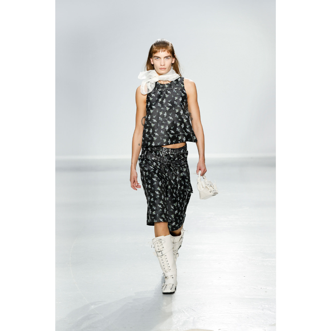 Floral Jacquard Sleeveless Top