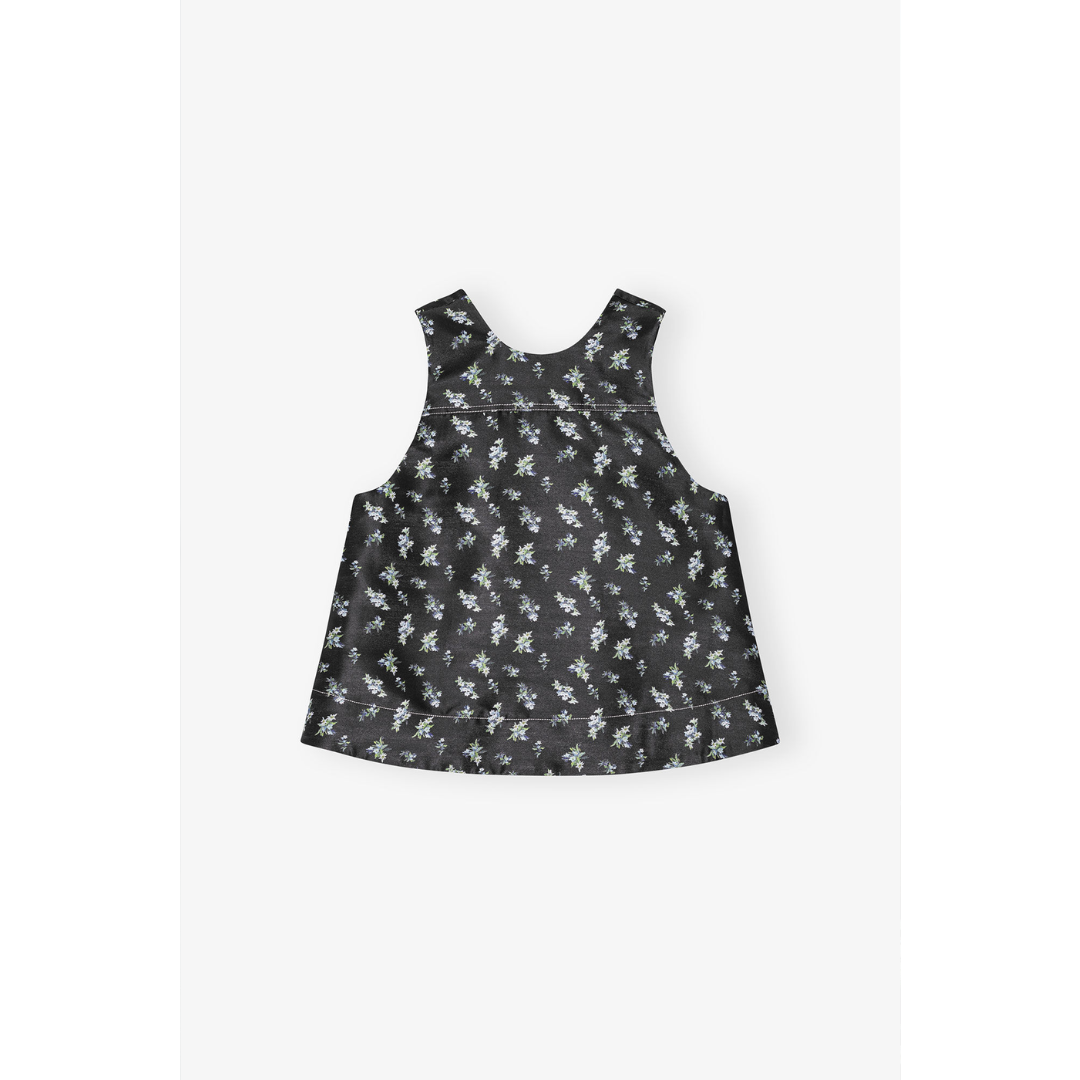 Floral Jacquard Sleeveless Top