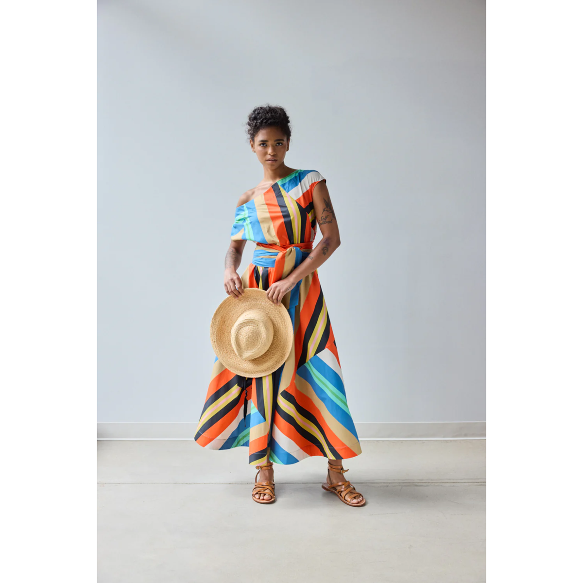 Flared Dress - Awning Stripes