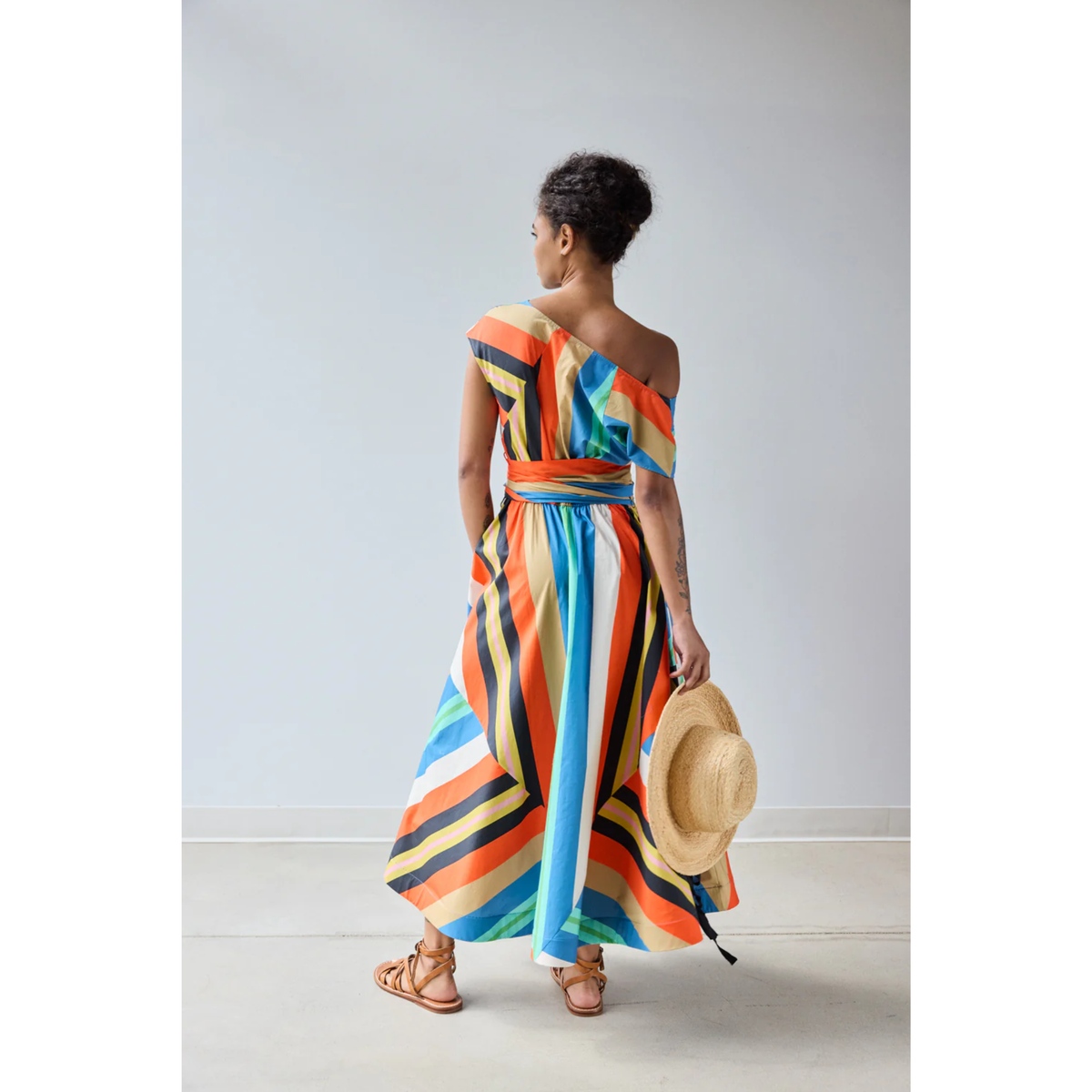 Flared Dress - Awning Stripes