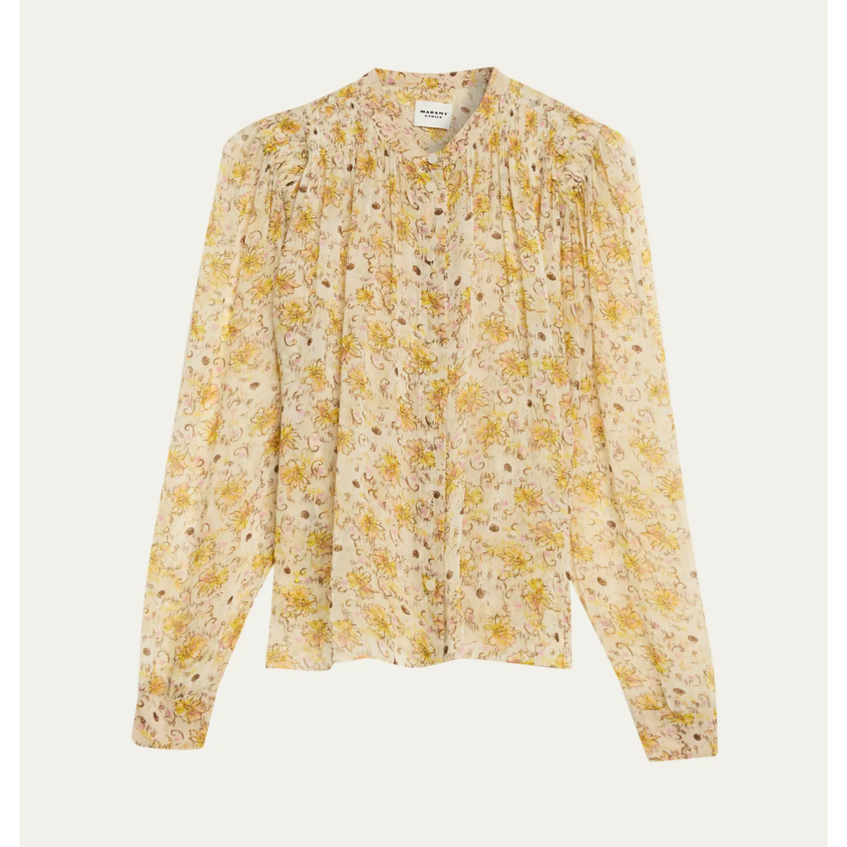 Florine Top - Yellow/Ecru
