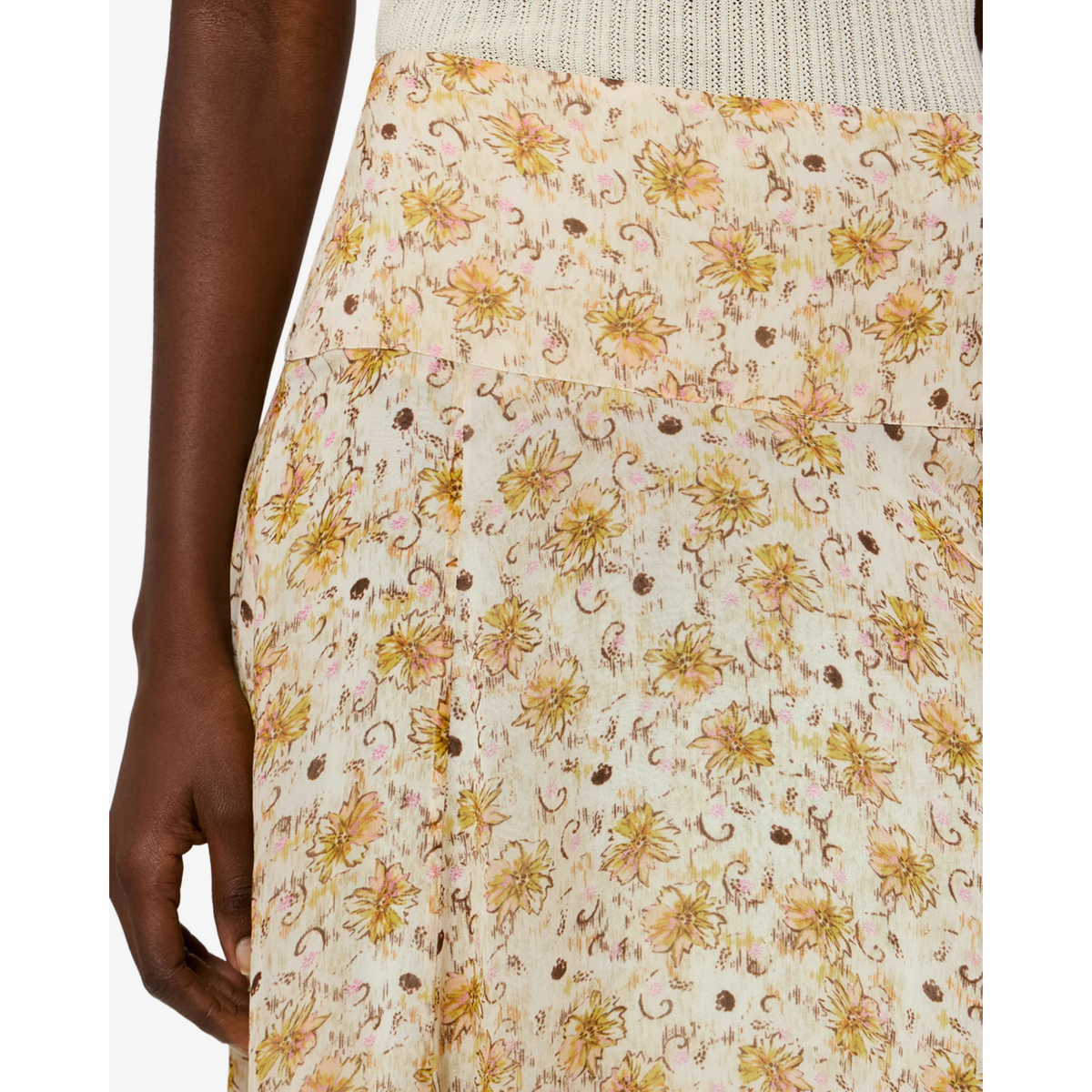 Fran Skirt - Light Yellow Ecru