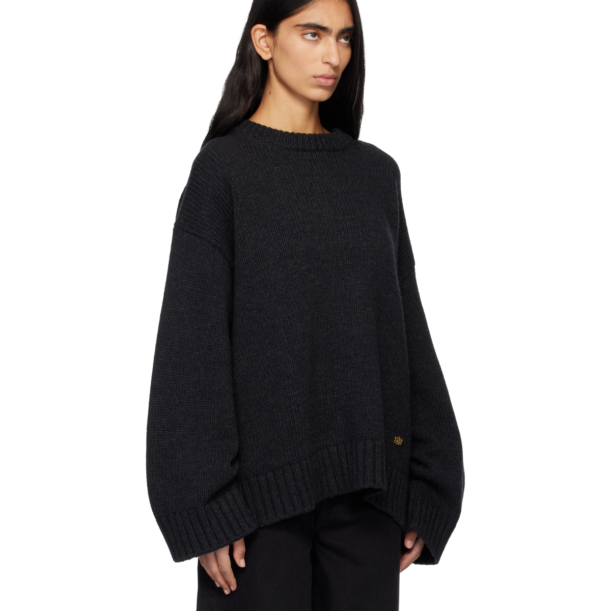 Black Wool Mix Sweater