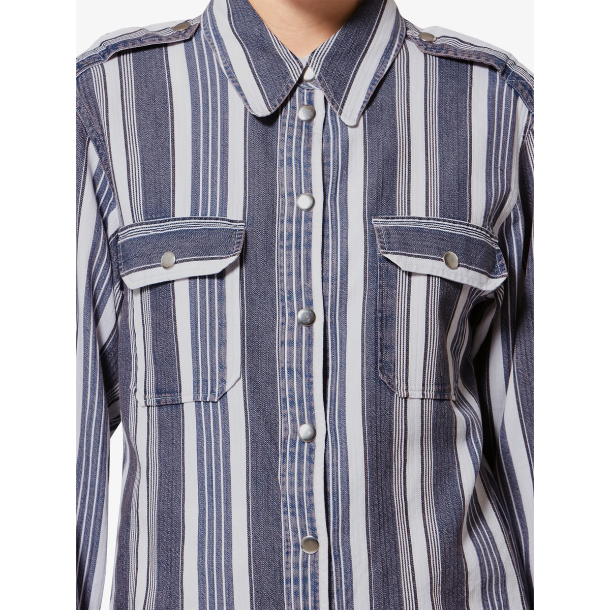 Gelva Shirt - Ecru and Blue